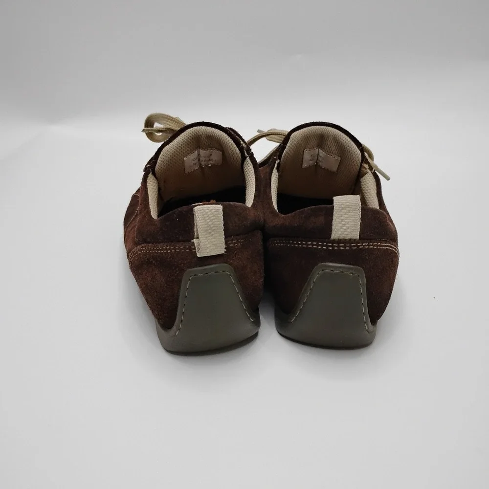 Footprints by Birkenstock Women's Brown Suede Lace Up Sneakers EU 38 US 7.5